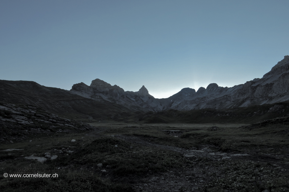 Auf der Glattalp mit Sicht zum Höch Turm 2666m.