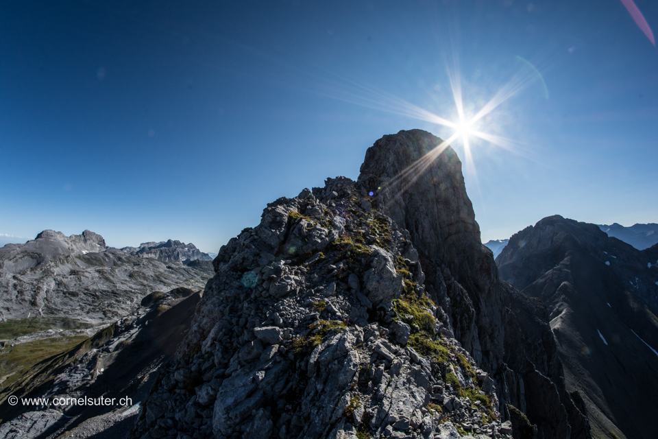 Aufstieg auf dem Westgrat, herrlich.