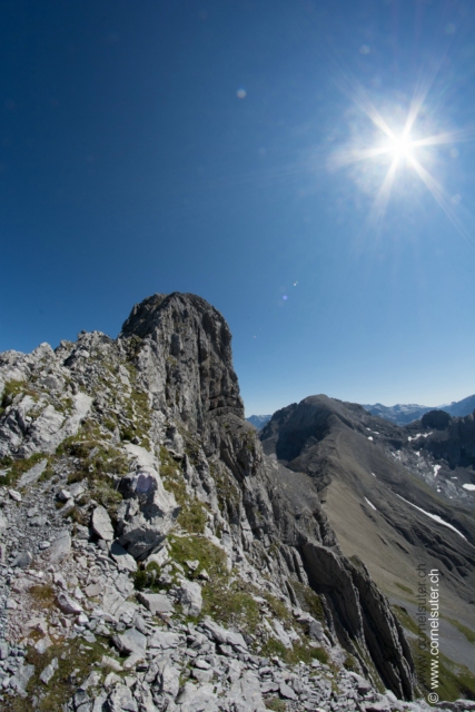 Auf dem Westgrat, Sicht zurück.