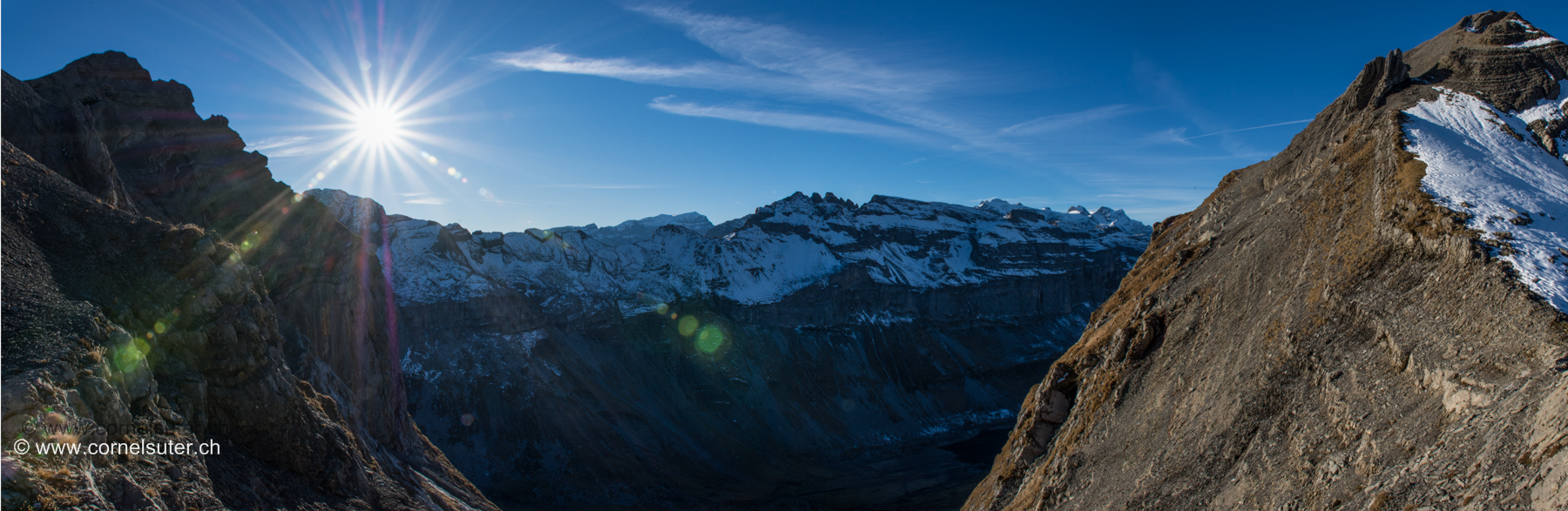 Oben angekommen bietet sich ein schönes Panorama, Richtung Süden....