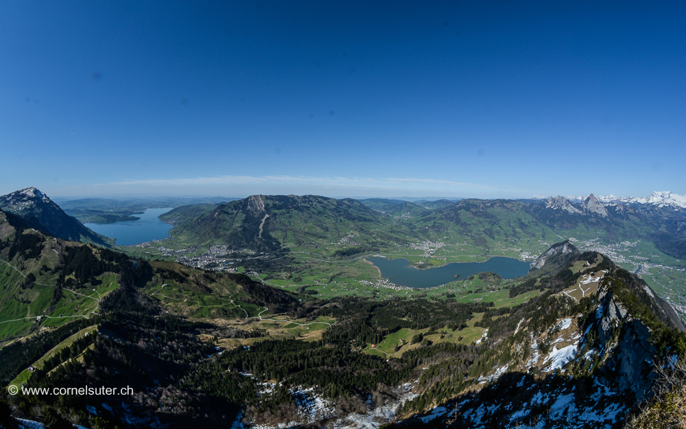 Rigi, Zugersee, Rossberg, Lauerzersee.