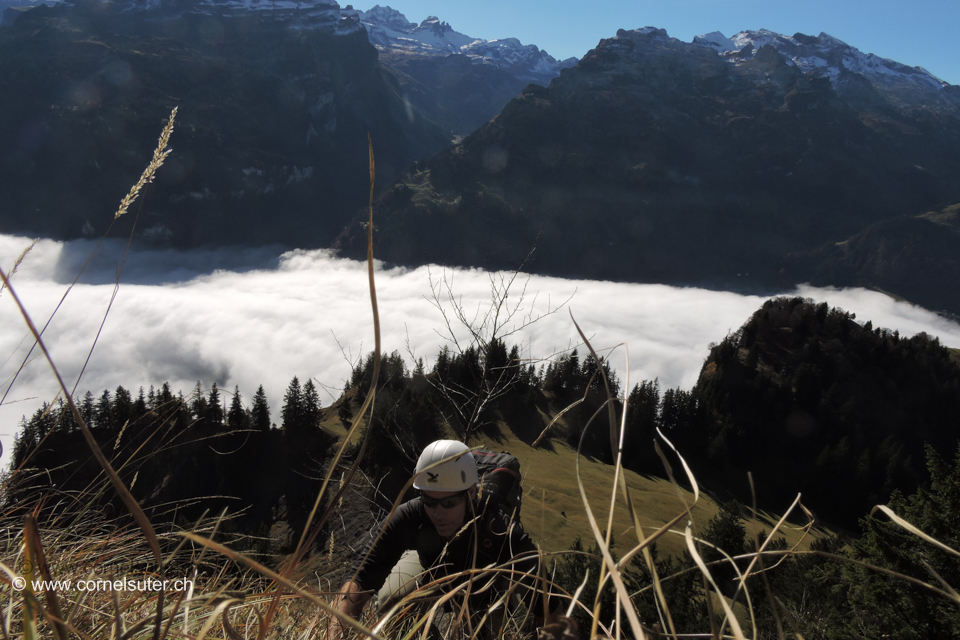 In der direkten Route hinauf zum Firstspitz