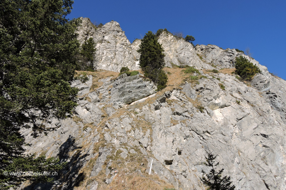 Beim Einstieg zur direkten Route hinauf zum Firstspitz