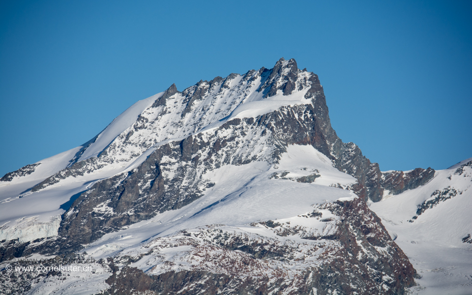Beim Trockener Steg 2939m Sicht zum Rimpfischhorn 4199m.