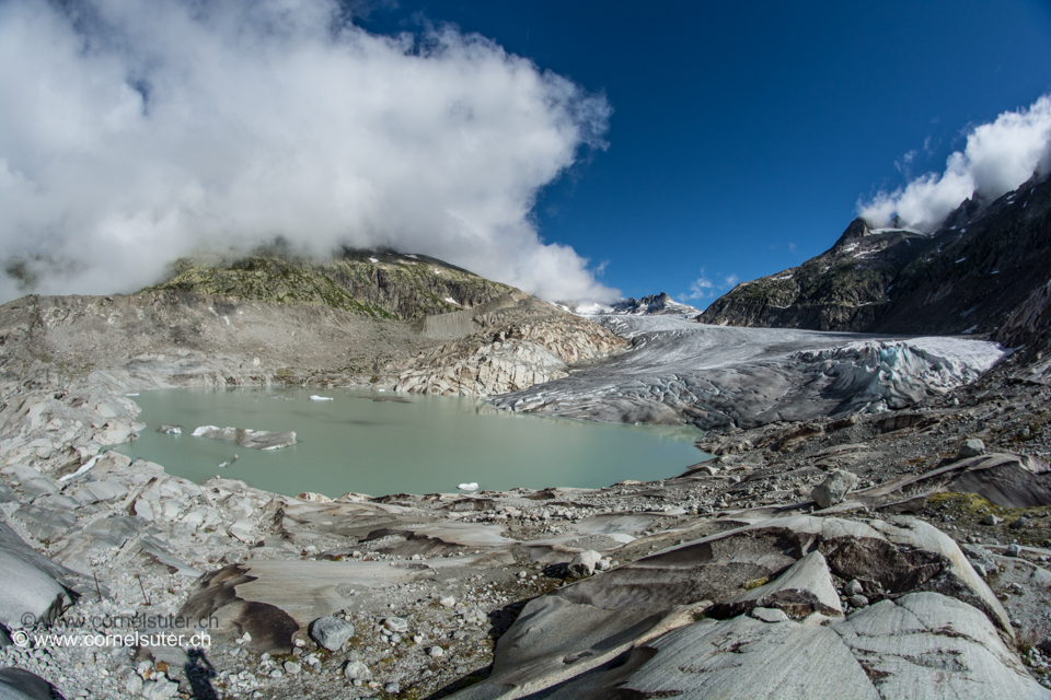 Angekommen und Sicht zum Rhonegletscher 
