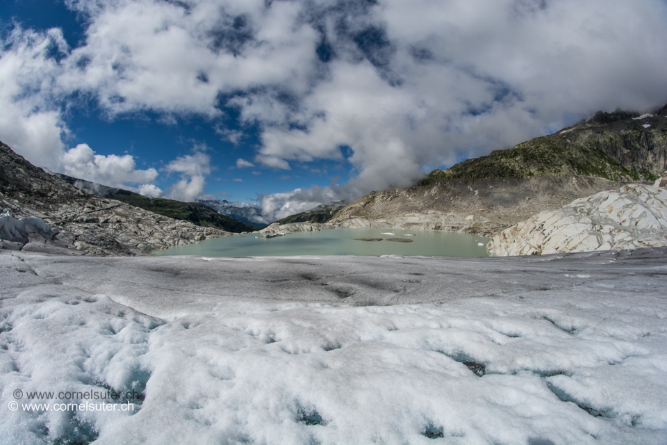 Bereits auf dem Rhonegletscher.