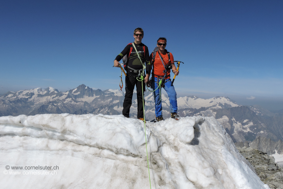 Ankunft auf dem Galenstock 3586m.