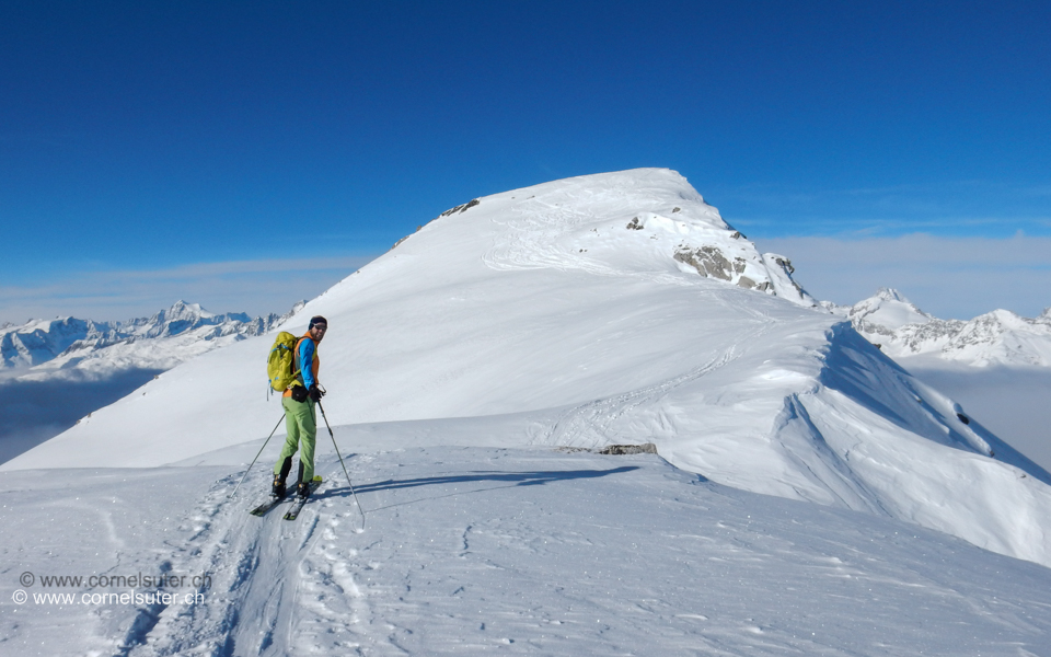 Hinauf zum Brudelhorn. (Bild von Sepp)