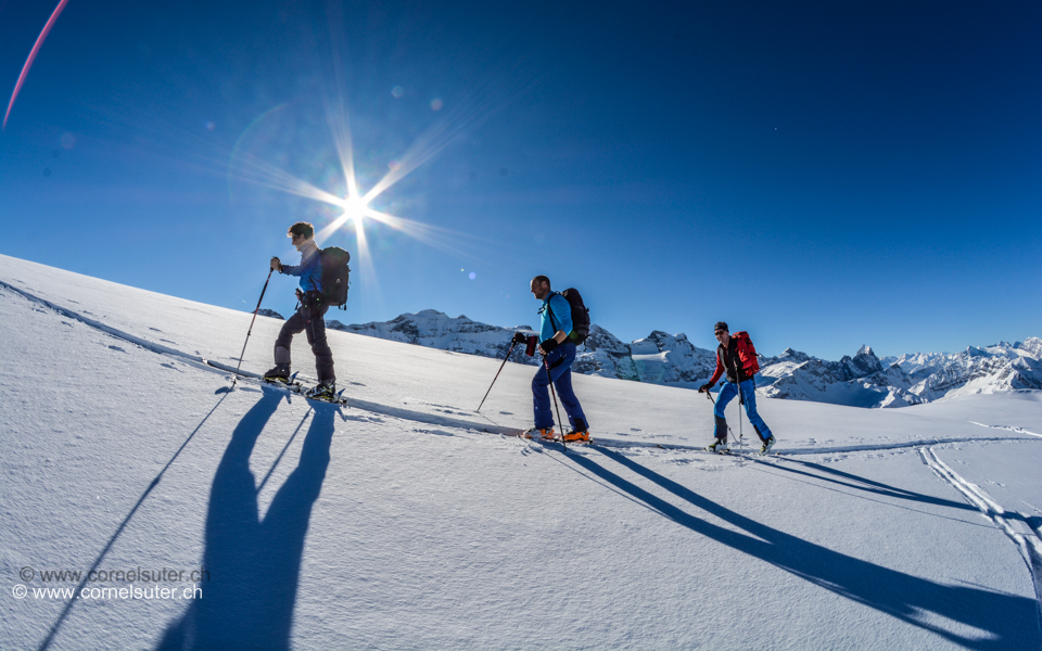 Beste Skitouren Verhältnisse, wunderbar, äifach herrlich.