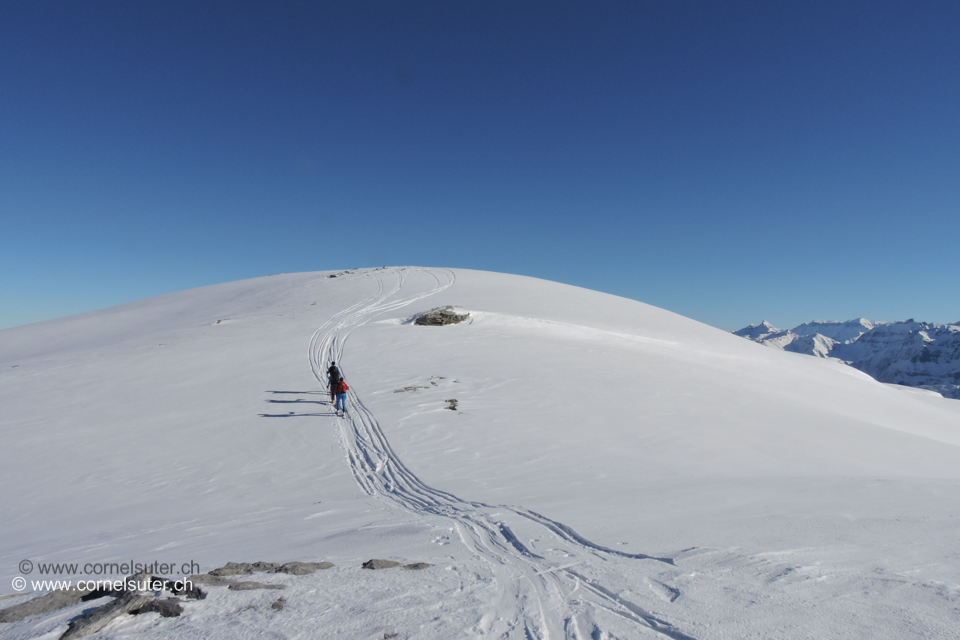 Der " Gipfel " des Glatten 2505m in Sicht.