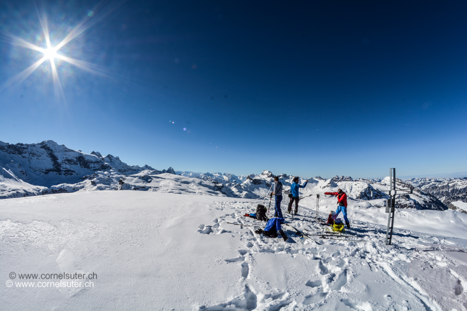 Panorama sicht auf dem Läckistock 2486m.