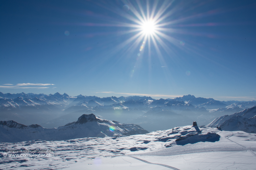 Sicht Richtung Walliser Alpen.
