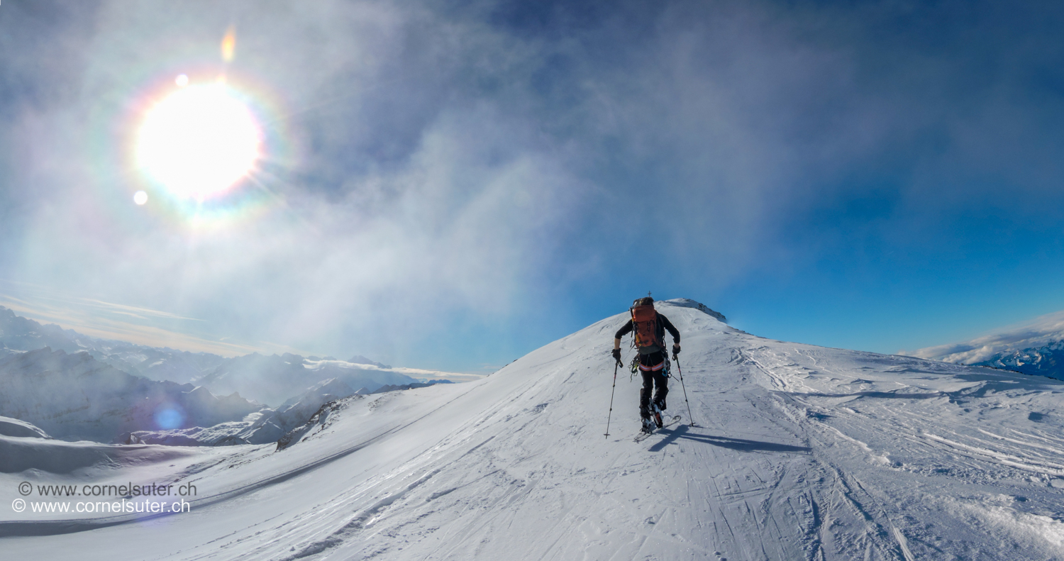 Ankunft auf dem Sommet des Diablerets 3210m.