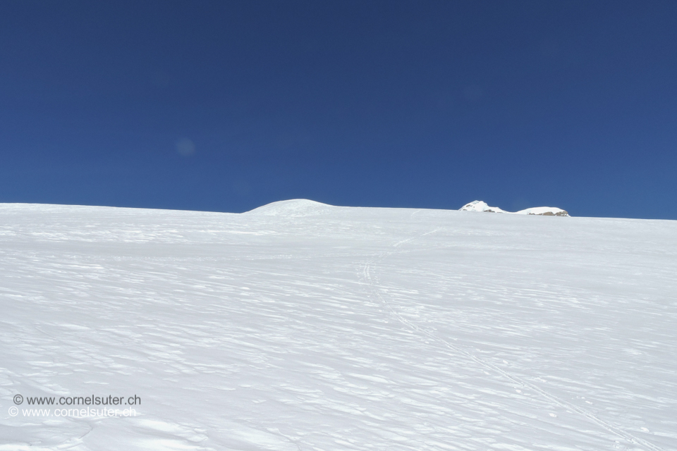 Auf dem Louwitor 3659m weiter hinauf zum Louwihorn 3777m.