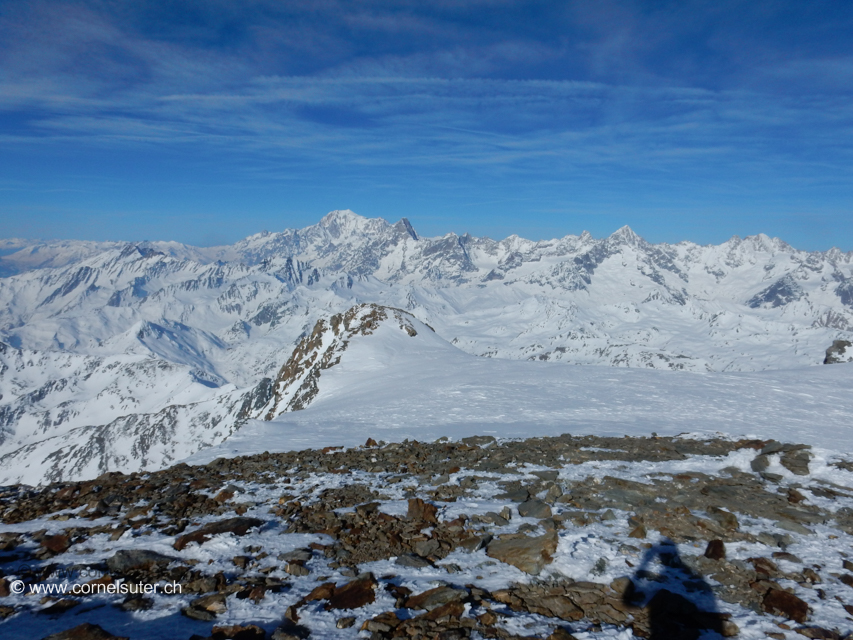 Sicht Richtung Mont Blanc 4808m.