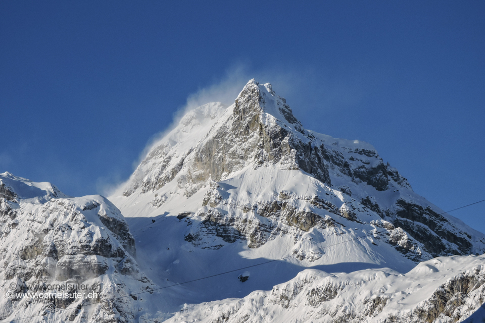 Sehr windig bei der Schächentaler Windgällen 2764m.
