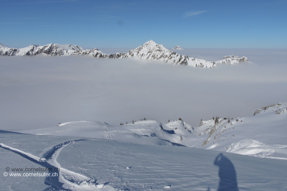 Tja leider runter in den Nebel.