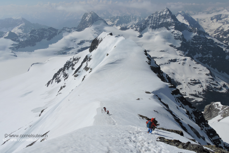 Am Abstieg zum Skidepot.