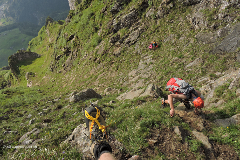 Steile Route diese Gistschen Ostflanke.