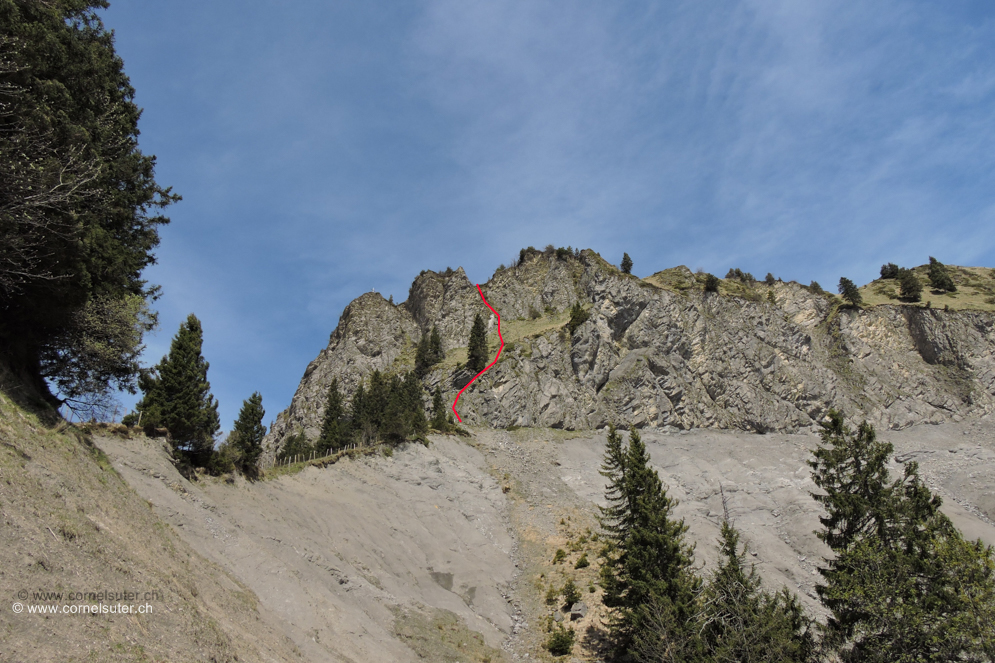 ca der direkte Aufstieg zum Firstspitz 1623m.
