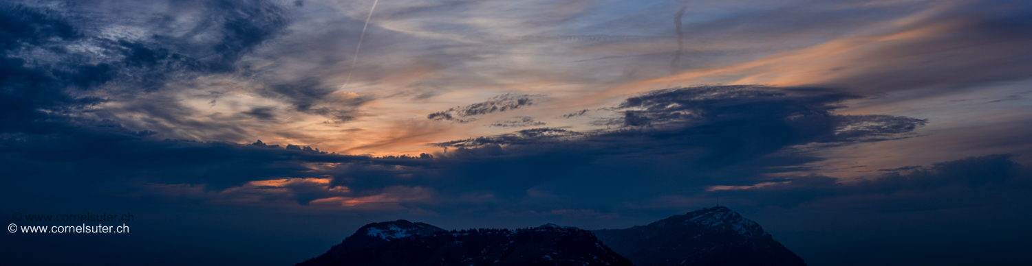 21.April 2016 : Rohrboden 1134m - via Leiter - Rigi-Hochflue 1698m = 564hm