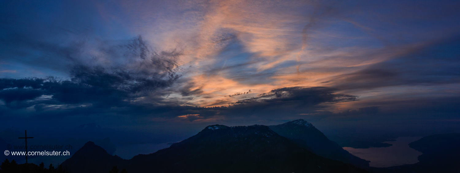 21.April 2016 : Rohrboden 1134m - via Leiter - Rigi-Hochflue 1698m = 564hm