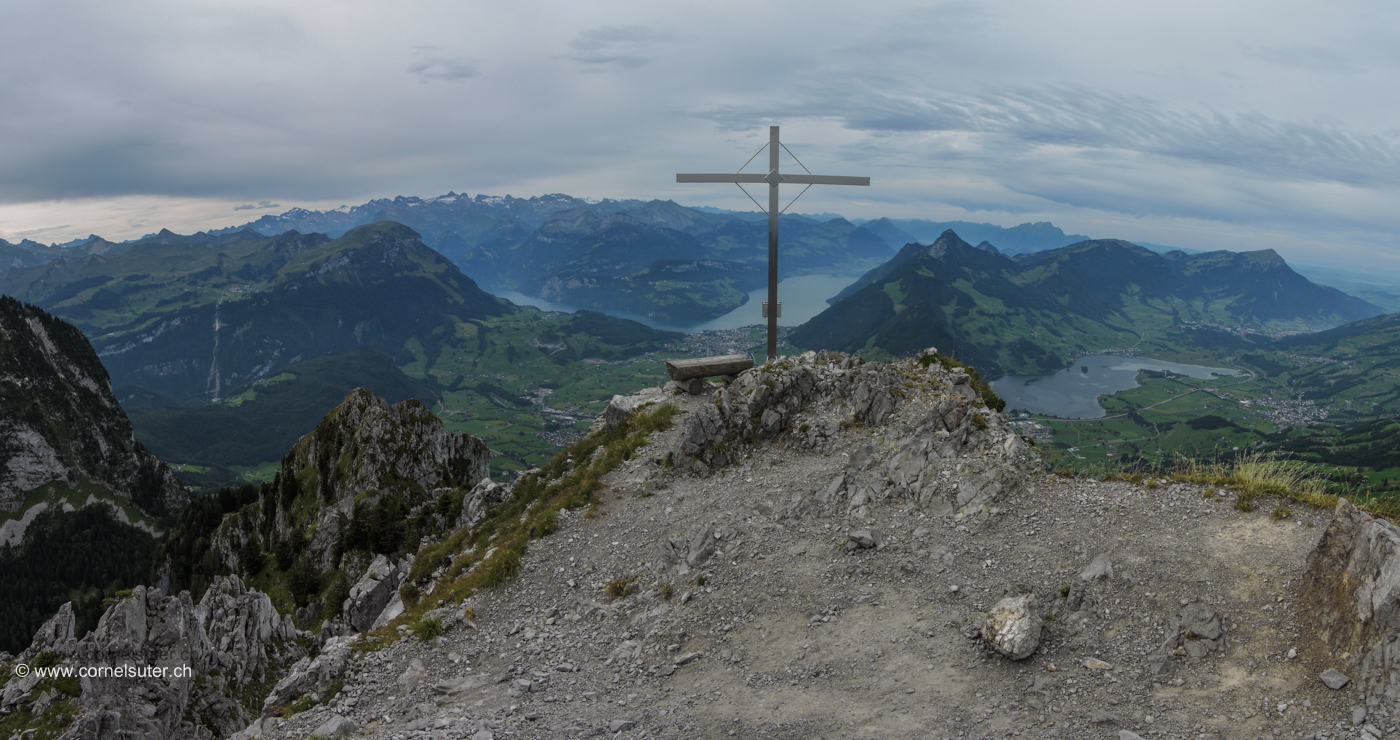 Aussicht auf dem Chli Mythen 1811m.