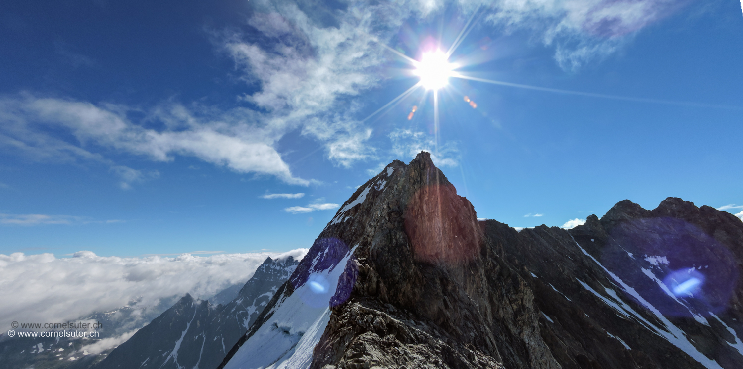 Herrlich das ist doch Bergsteigen, auf dem Westgrat zum Gwächtenhorn.
