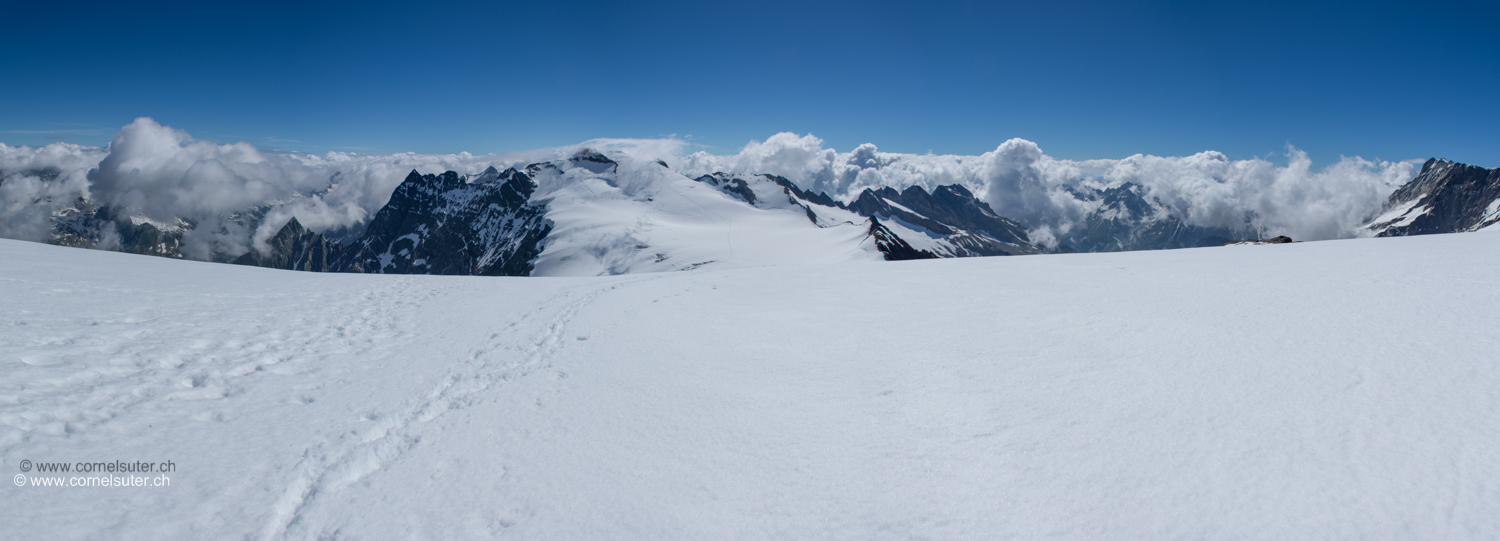 Pano Sicht zum sustenhorn 3503m, mein nächstes Ziel.