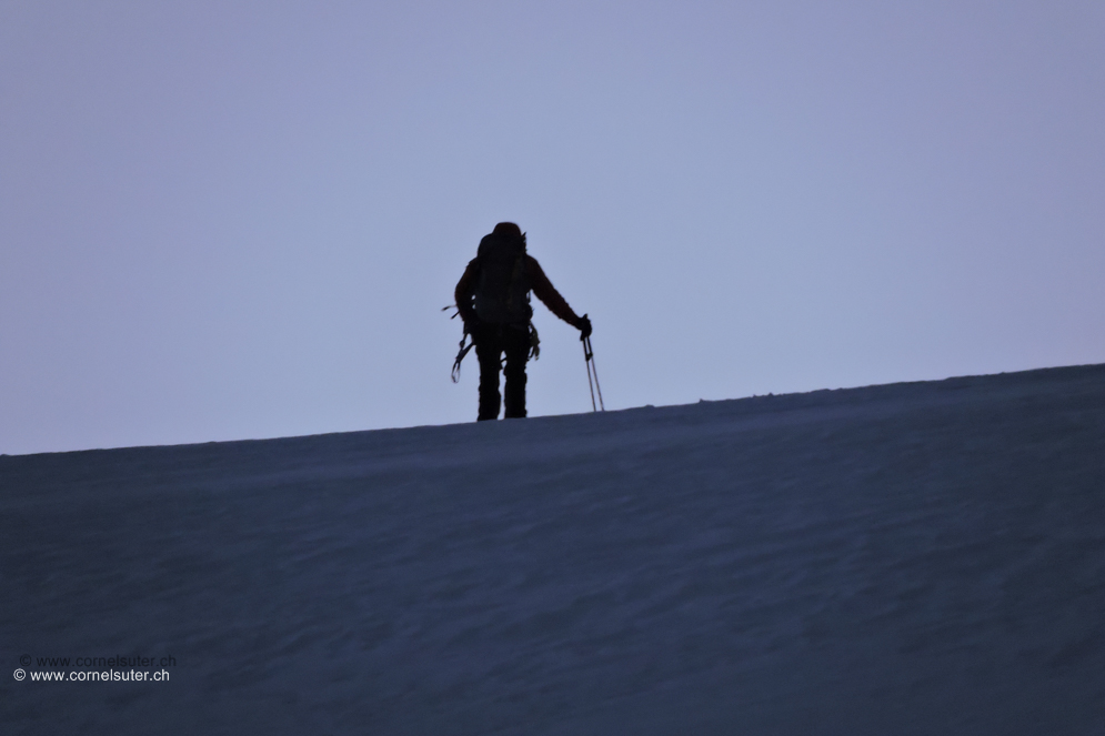 Skitourengänger in seinem Element.