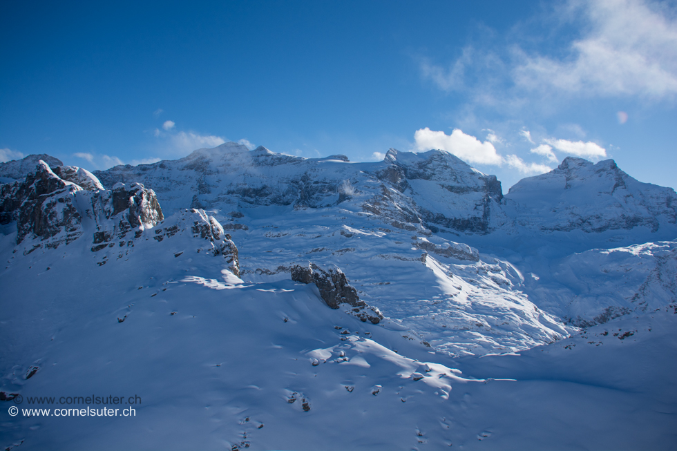Clariden 3267m, Chammliberg 3215m, Schärhorn 3294m.