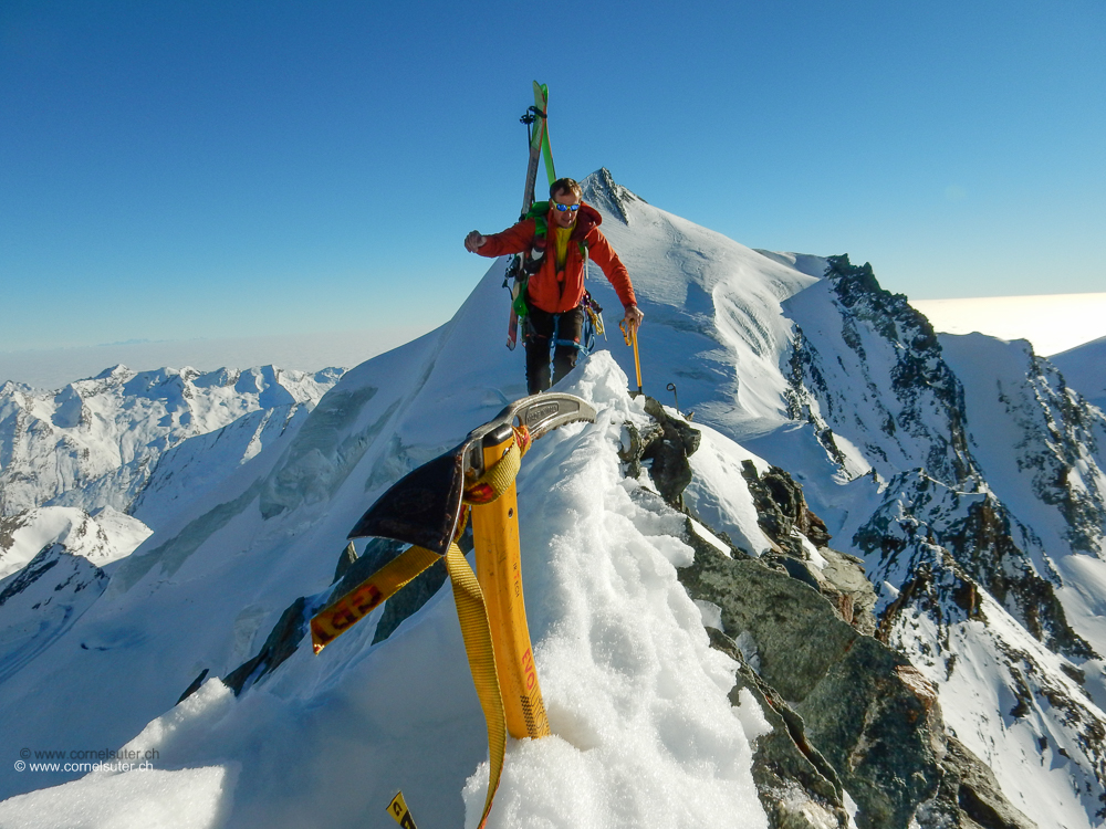 Ankunft auf dem Feechopf 3888m.