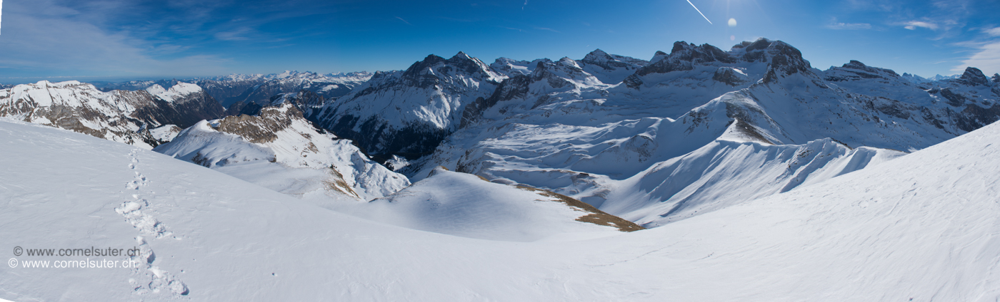 Pano Bild auf dem Gipfel