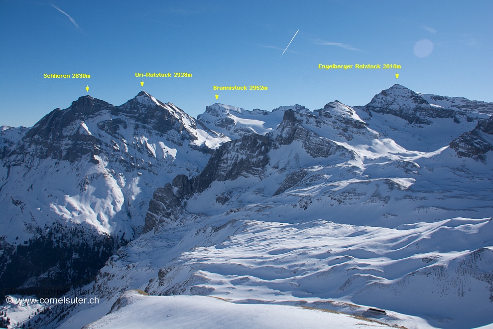 Schlieren und Uri-Rotstock (Klick Bericht lesen) , Brunnistock 2952m (Klick Bericht lesen)