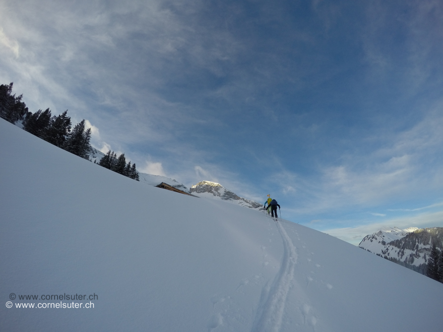 Ankunft beim Ahöräli 1543m.