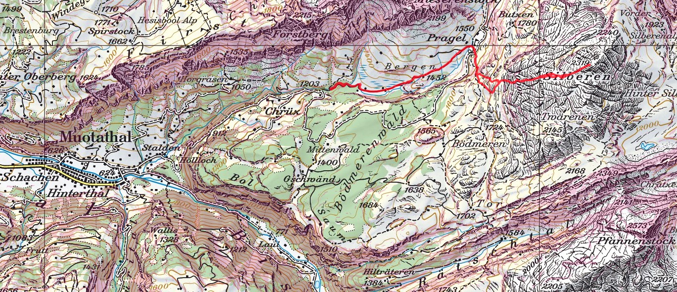 Route aufgezeichnet mit dem Satmap Active 12 GPS mit Swisstopo Skitouren Routen. Erhältlich beim (www.trailshop.ch) in Küssnacht am Rigi.