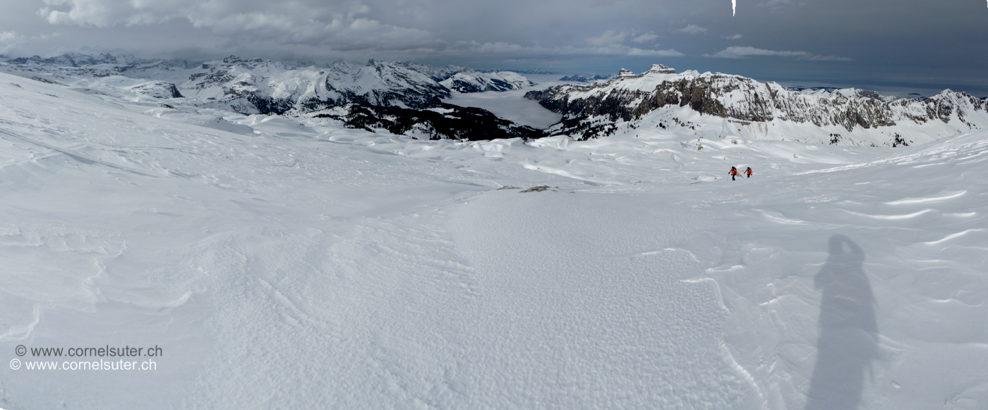 Pano Aufstieg, beim zusammenstellen des Bildes bekam Max einen Zwilling ;-)