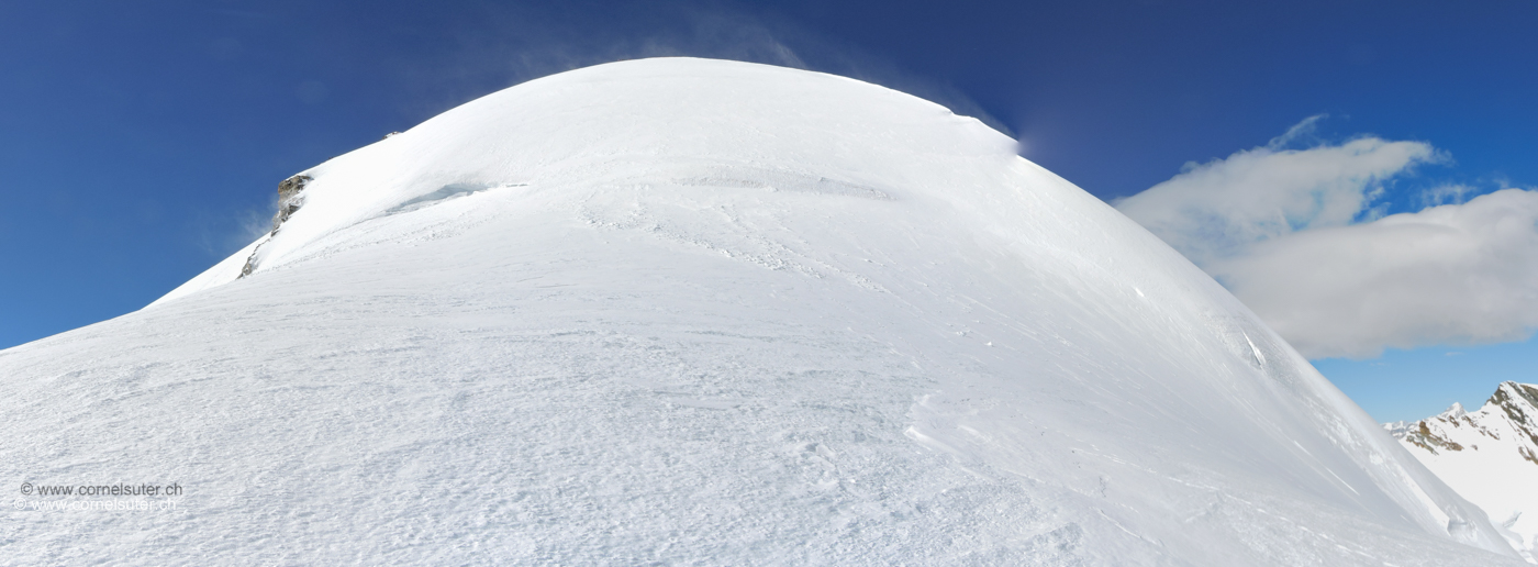 Durch die Wand hinauf zum Allalinhorn 4027m.