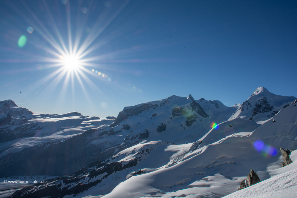 Sicht zum Monterosa.