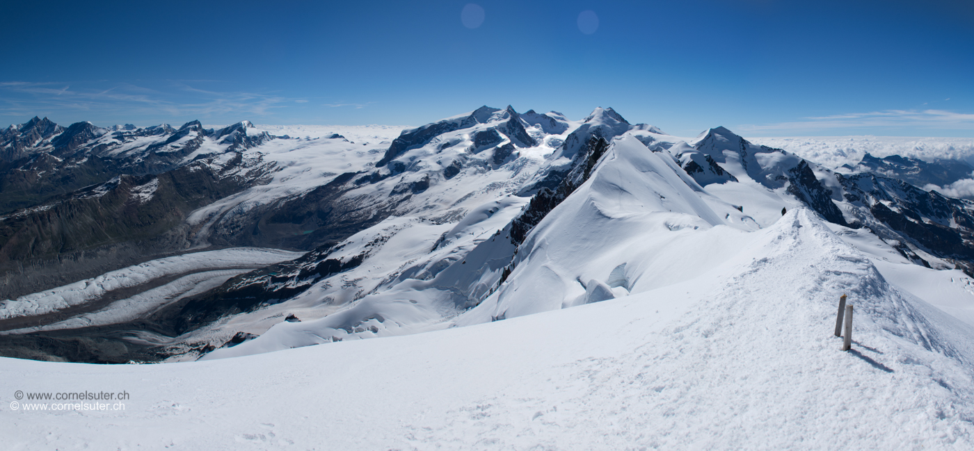 Sicht Richtung Monterosa usw.