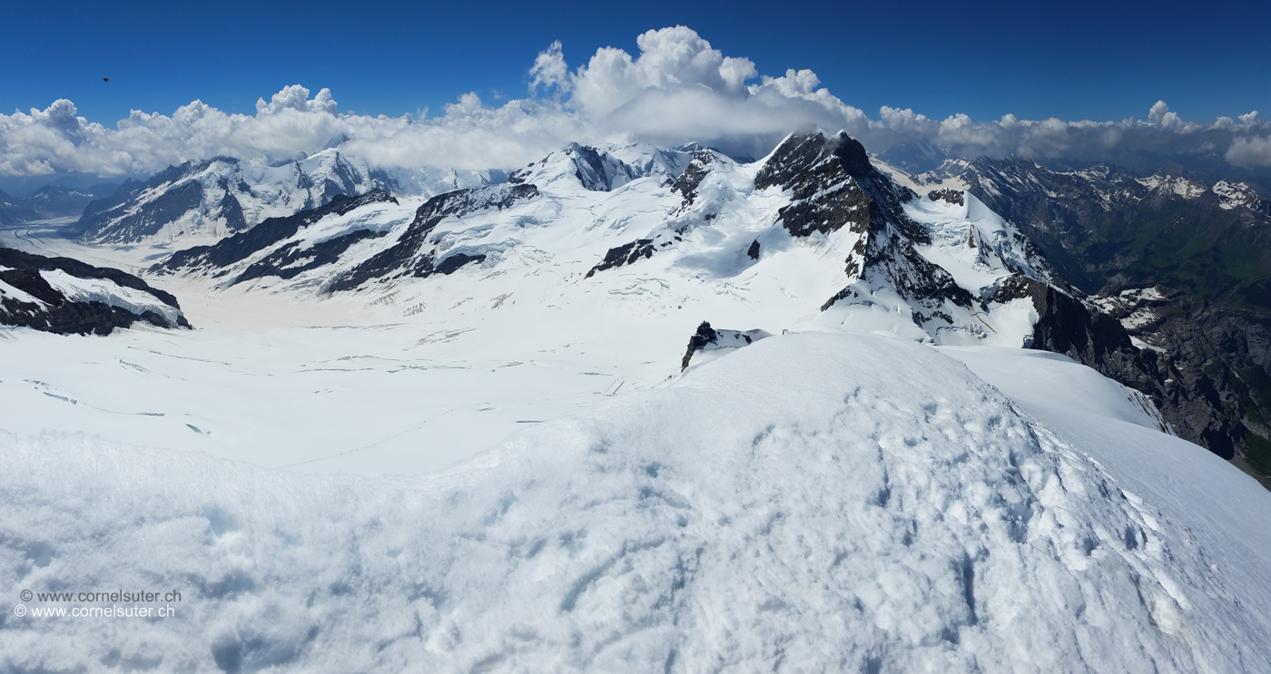 Sicht zur Jungfrau 4158m usw.