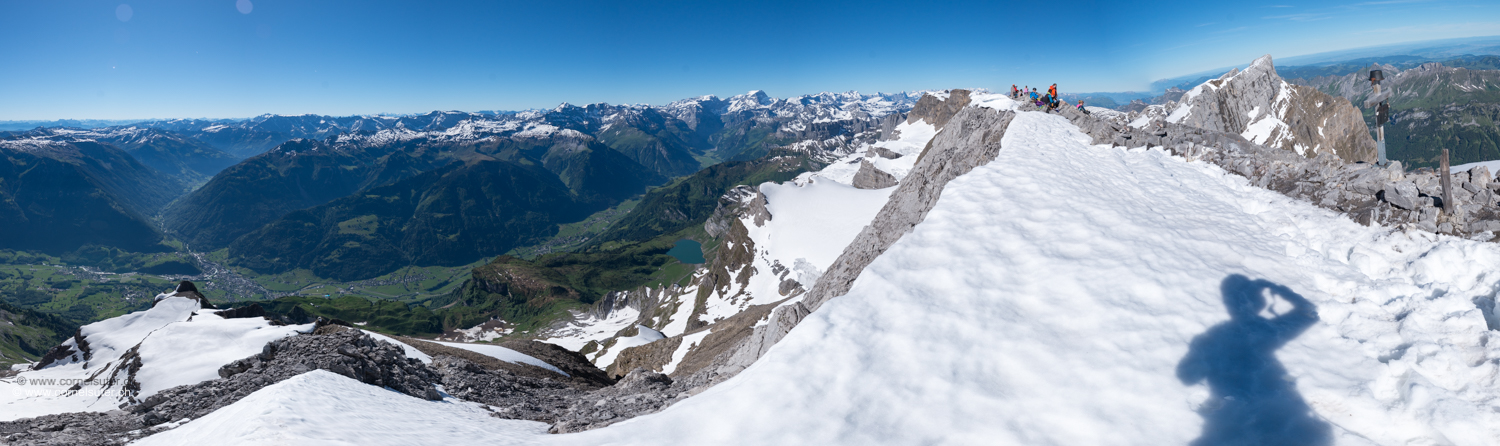 Pano auf dem Vrenelisgärtli 2905m.