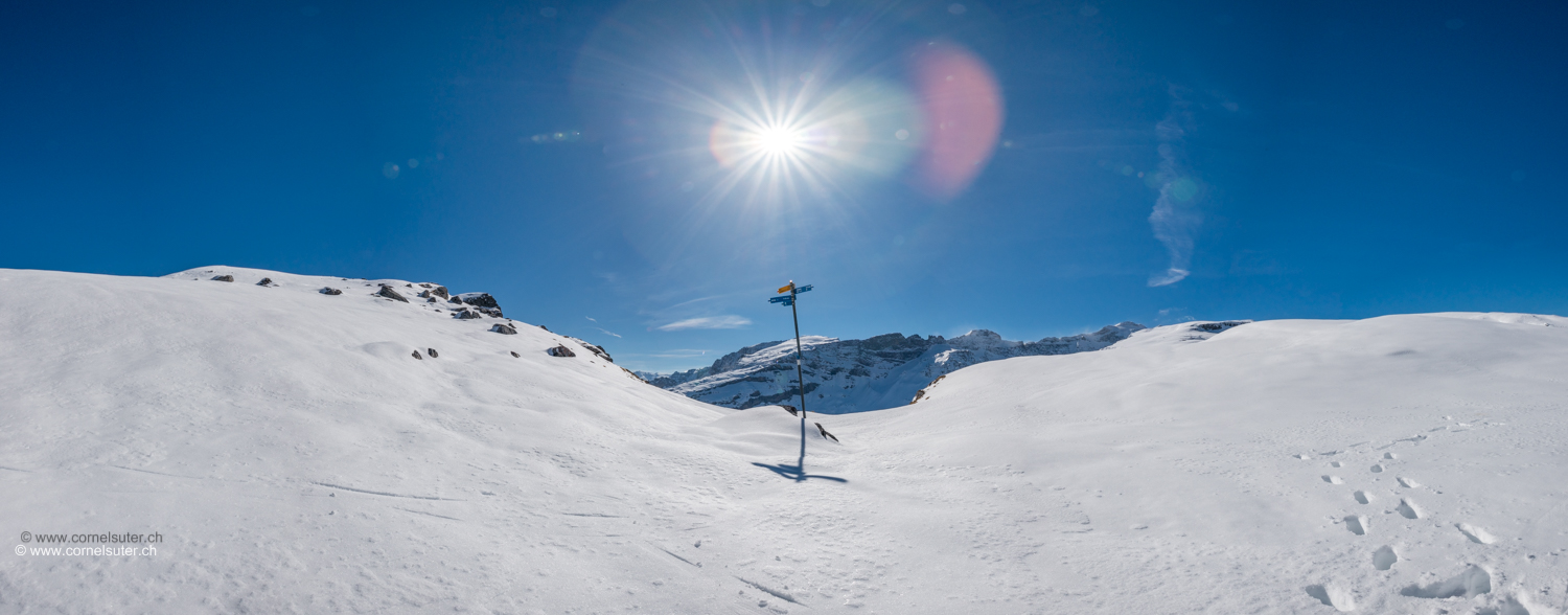 Bereits hinunter gefahren zum Firnerloch 2247m.