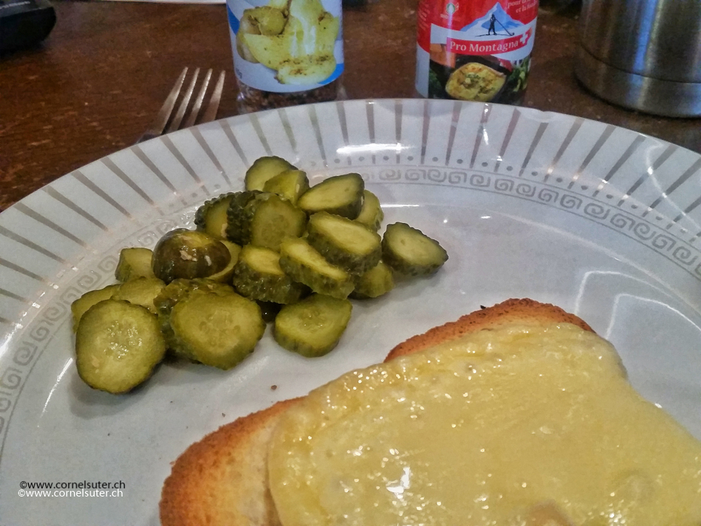 Danach zu Hause gemütlich ein Raclette.