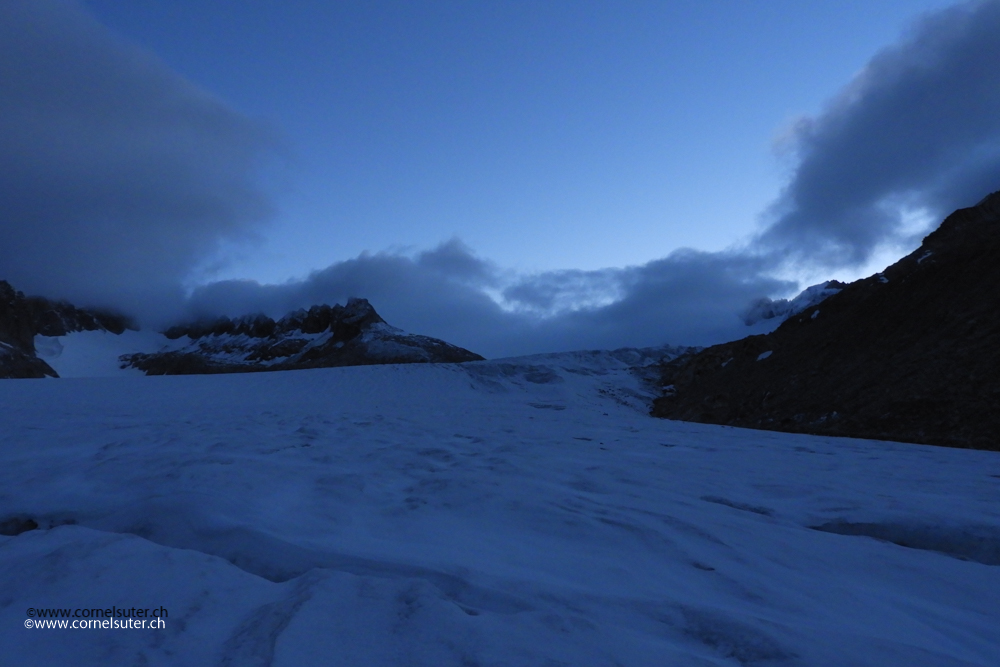 Unterwegs auf dem Rhonegletscher.