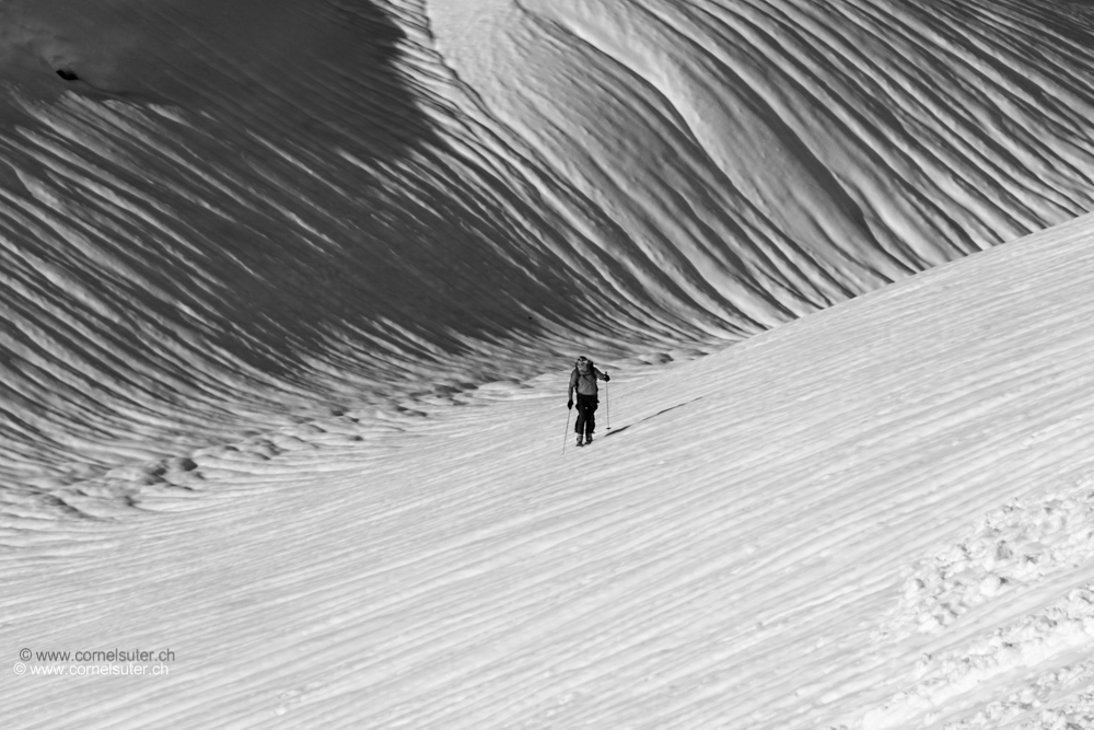 Skitourengänger am Aufstieg.