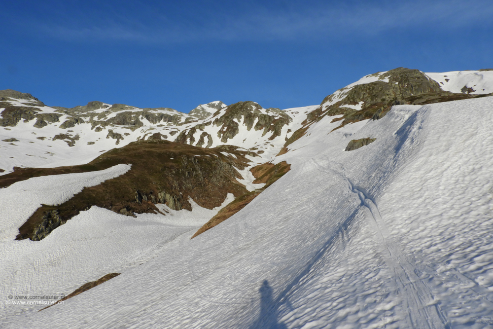 Bei dieser Querung wird der Schnee evtl bald nicht mehr lange reichen.