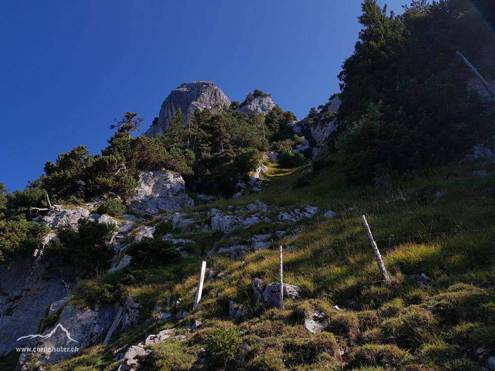 Hier ist der Einstieg zum Fronalpstock.