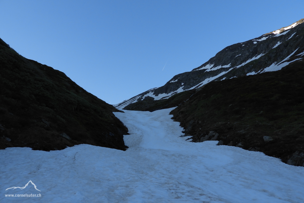 In den Mulden genug Schnee.