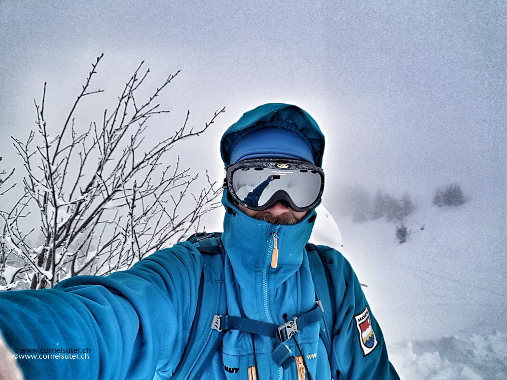 Ziemlich windig und Schneefall